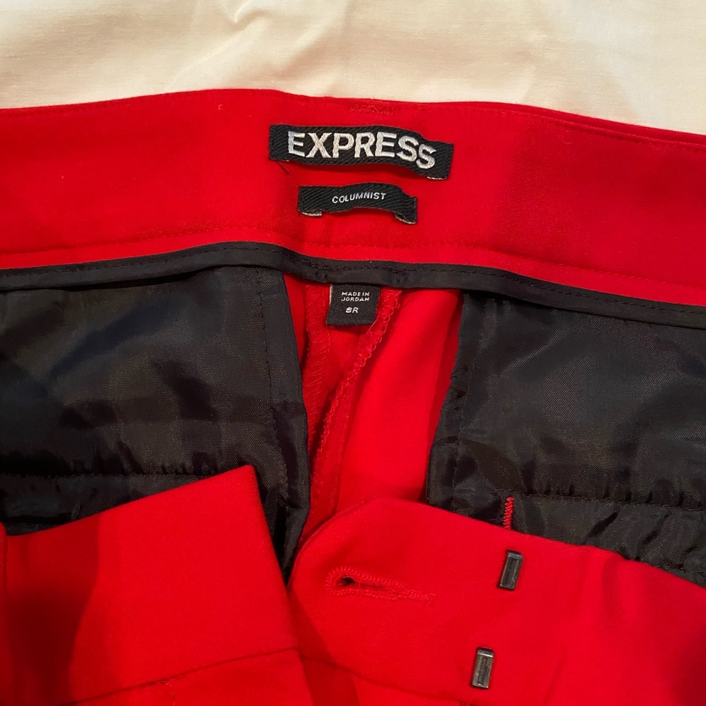 EXPRESS red ankle pant